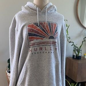 Hurley Hooded Sweatshirt Mens Size medium Gray